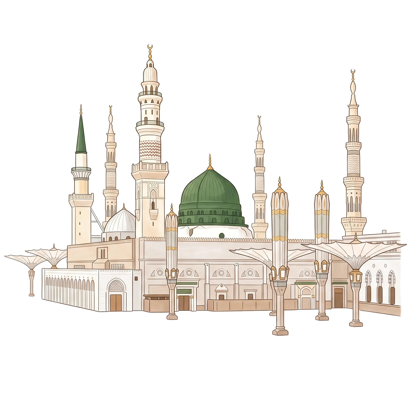 Le Masjid an-Nabawi à Médine
